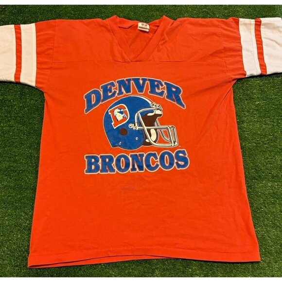 LOGO 7 Other - Vintage Denver Broncos shirt mens large orange blue logo 7 1990s NFL 27